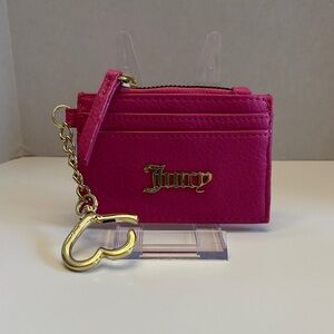 Juicy Couture Fuchsia Card Holder with Gold Details